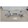 Image 1 : 4xChrome-Plated Stainless Steel Safety Grab Bars with Knurled Grip and Mounting Plates, 16" to26"