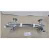 Image 3 : 4xChrome-Plated Stainless Steel Safety Grab Bars with Knurled Grip and Mounting Plates, 16" to26"
