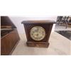 Image 3 : Victor Victrola VV-70 Portable Phonograph and Antique Oak Mantel Clock