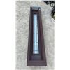 Image 1 : Dark Brown Door Sidelight with Textured Tempered Glass Insert 82-1/4 x 16-1/4