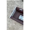 Image 2 : Dark Brown Door Sidelight with Textured Tempered Glass Insert 82-1/4 x 16-1/4