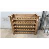 Image 1 : Wooden Wine Rack, Five-Tier with Horizontal Bottle Storage and Top Shelf 45 x 17-1/2 x 37