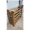 Image 2 : Wooden Wine Rack, Five-Tier with Horizontal Bottle Storage and Top Shelf 45 x 17-1/2 x 37