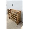 Image 4 : Wooden Wine Rack, Five-Tier with Horizontal Bottle Storage and Top Shelf 45 x 17-1/2 x 37