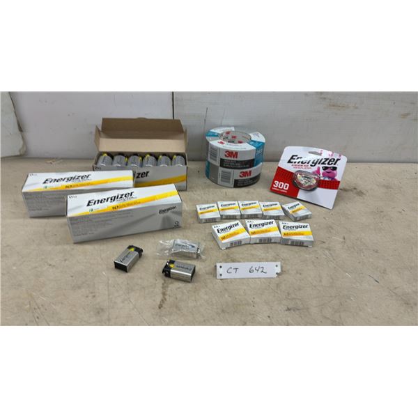 Energizer Industrial Alkaline D, AA, and AAA Batteries, 3M Duct Tape, Headlamp, and More