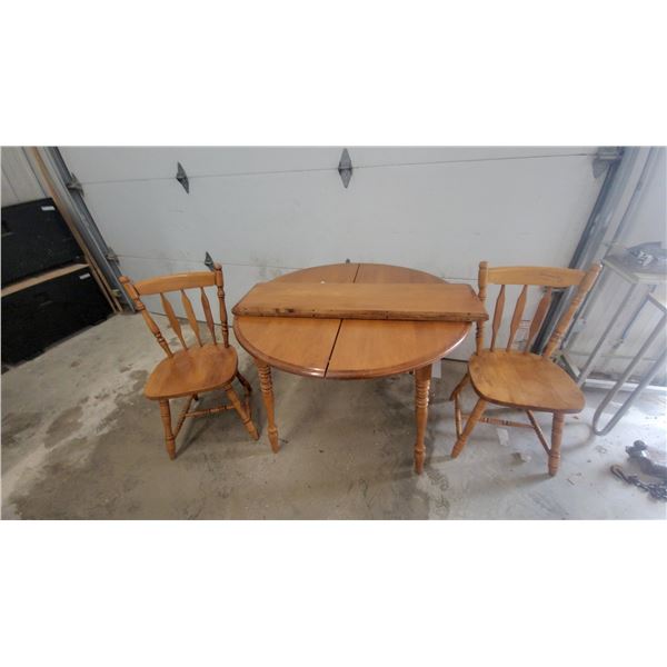 Wooden Drop-Leaf Dining Table 30" Hgt.