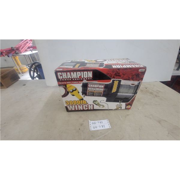 Champion Power Equipment 3000 Pound Winch Model C30045 for ATVs Trailers Boats