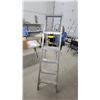 Image 2 : 6-Foot Heavy-Duty Aluminum A-Frame Step Ladder, 5-Step