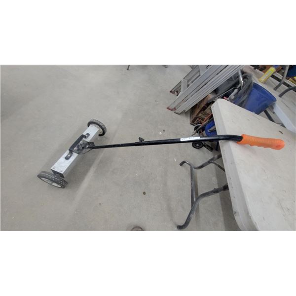 Magnetic Floor Sweeper with Wheels and Orange Handle 18"