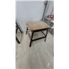 Image 3 : Metal Frame Workbench Table with Wooden Top and Adjustable Height Legs
