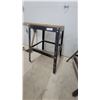 Image 5 : Metal Frame Workbench Table with Wooden Top and Adjustable Height Legs