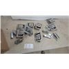 Image 1 : Assorted Recessed Paddle Latches, T-Handle Latch, Hinges, and Keeper Plates