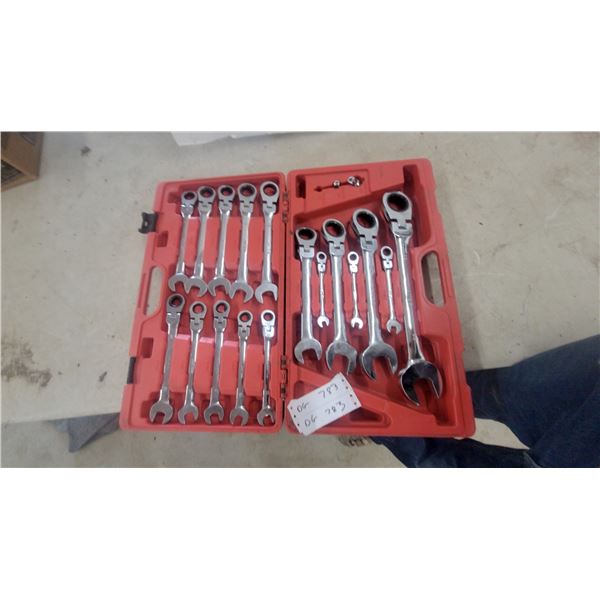 Glory Metric Flex-Head Ratcheting Combination Wrench Set, 8mm to 24mm