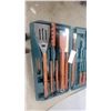 Image 2 : Ducks Unlimited BBQ Grilling Tool Set with Wooden Handles in Carrying Case