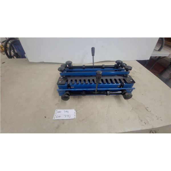 Blue Metal Dovetail Jig with Slotted Template and Clamping System