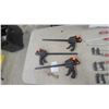 Image 2 : Assorted Woodworking Clamps Including Bar Clamps, F-Clamps, and Quick-Grip Clamps 14x