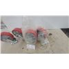 Image 4 : Heavy-Duty Swivel Caster Wheels with Red Polyurethane Treads and Steel Mounting Plates, Set of 4