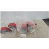 Image 5 : Heavy-Duty Swivel Caster Wheels with Red Polyurethane Treads and Steel Mounting Plates, Set of 4
