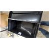 Image 7 : Black Metal Job Box Toolbox with Single Lid and Recessed Latch 23 x 36 x 17"