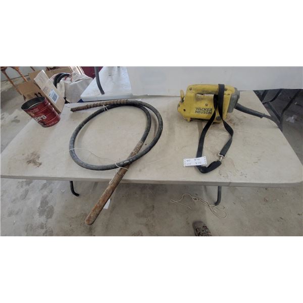 Wacker Neuson Electric High-Frequency Internal Concrete Vibrator with Flexible Shaft and Head