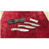 Image 1 : Set of Three Jack Ripper 440 Stainless Steel Throwing Knives with Nylon Sheath