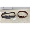 Image 1 : J.E. Lortie Co. Ltd. Montreal Military Police Leather Duty Belt and Vintage Duty Belt with Pouch