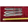 Image 2 : Perfect Point Throwing Knives Set of Three with Sheath & Set of Two with Sheath