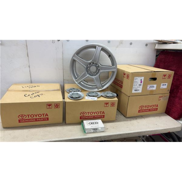 Set 17 x 7" Superlite Alloy Wheels with Center Caps, Open End Lug Nuts 12 x 1.5