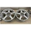 Image 2 : Set 17 x 7" Superlite Alloy Wheels with Center Caps, Open End Lug Nuts 12 x 1.5