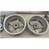 Image 3 : Set 17 x 7" Superlite Alloy Wheels with Center Caps, Open End Lug Nuts 12 x 1.5