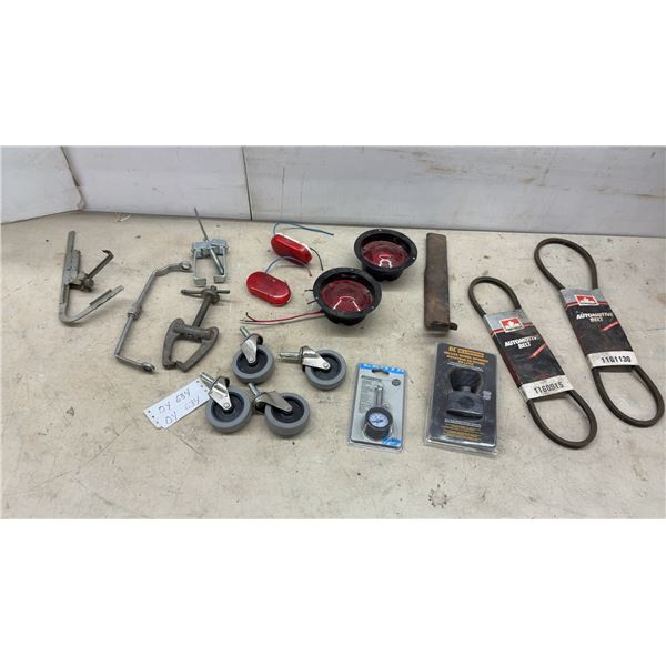 Automotive Belts, Casters, Trailer Lights, Wheel Spinner, Tire Gauge,Distributor Wrench and More