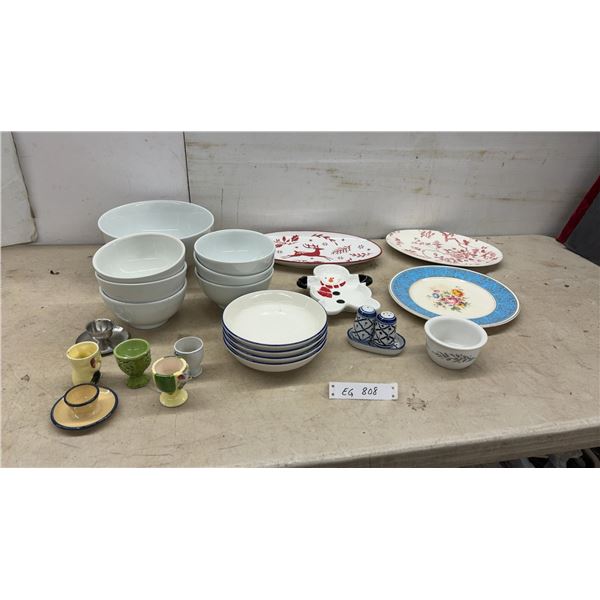 Steatita Porcelain Bowls, Decorative Platters, Egg Cups, Salt and Pepper Shakers, and More