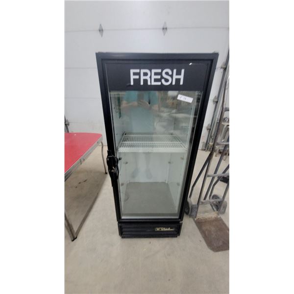 True Single Glass Door Commercial Display Refrigerator Merchandiser 62 x 25 x 22"