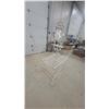 Image 4 : White Wrought Iron Decorative Planter Cart with Spoked Wheels and Scrollwork