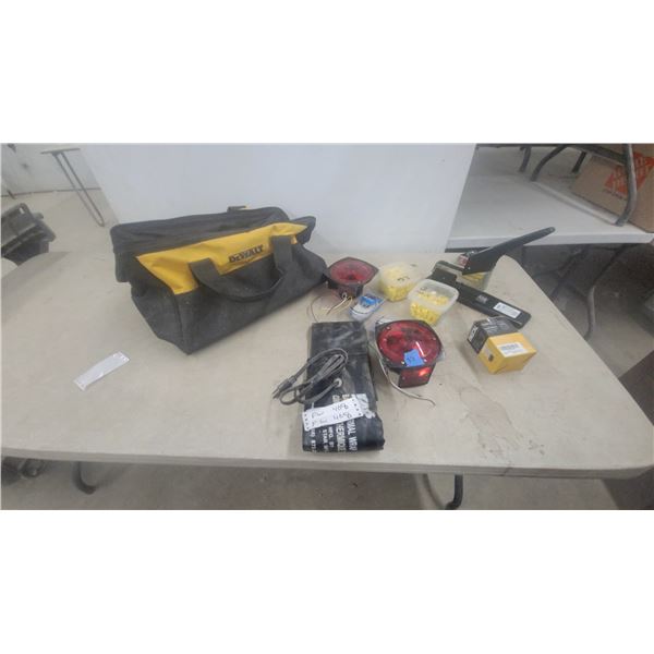 DeWalt Tool Bag, Trailer Lights, Wire Nuts, Staples Desktop Stapler,, and More