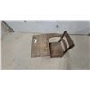 Image 2 : Antique Oak Single-Person School Desk with Attached Seat and Inkwell Hole
