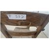 Image 4 : Antique Oak Single-Person School Desk with Attached Seat and Inkwell Hole