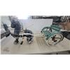 Image 1 : Vintage Children's Pedal Horse Tricycle with Green Wooden Loose Seat, Circa 1940s-1960s