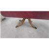 Image 3 : Vintage Drop-Leaf Pedestal Table with Curved Leg Base