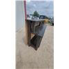 Image 2 : Dark Brown Multi-Tiered Wooden Display Counter with Raised Top Shelf and Lower Shelf 51 x 97 x 24"