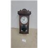 Image 1 : Citizen 31-Day Mechanical Wall Clock with Day-Date Calendar and Carved Wooden Case