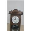 Image 2 : Citizen 31-Day Mechanical Wall Clock with Day-Date Calendar and Carved Wooden Case