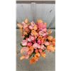 Image 7 : Set of Four Artificial Tulip Arrangements in White Ribbed Pots, Pink, White, Peach, Yellow