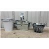 Image 3 : Assorted Galvanized Metal Bucket Planters with Rope Handles and More