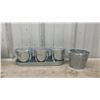 Image 5 : Assorted Galvanized Metal Bucket Planters with Rope Handles and More