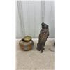 Image 11 : Blue Mountain Style Pottery Owl, Dog, Dolphin, Amphora Vase, Decorative Candle Holder