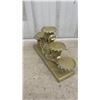 Image 4 : Blue Mountain Style Pottery Vase, Horse,Dog Figurines, Candle Holder, & Young Girl Figurine