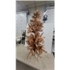 Image 1 : Rose Gold Tinsel Artificial Christmas Tree with Metal Stand