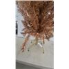 Image 2 : Rose Gold Tinsel Artificial Christmas Tree with Metal Stand