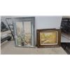 Image 1 : Framed Tulip Windowsill Painting and Framed Landscape Painting Biggest One 23 x 21"